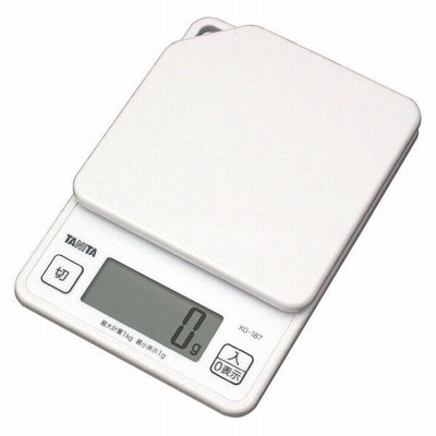 タニタタニタ（TANITA） キッチンスケール 1kg ホワイト KD-187-WH 計量器 クッキングスケール