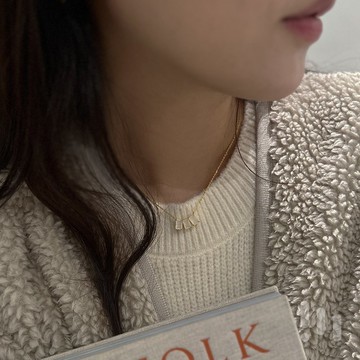 極簡弧韻 │ 純銀、樹酯仿鋯石 項鍊 LIM:M PROJECT