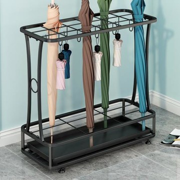 索爾諾酒店大堂家用商用架子長柄折疊兩用組裝收納整理雨傘架