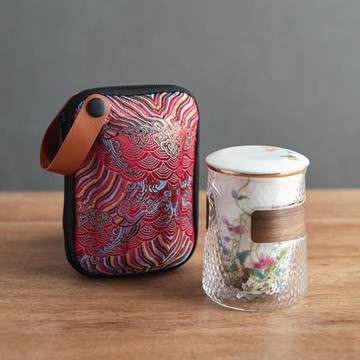 旅行茶具一壺五杯套裝快客杯精致漂亮便攜式一人戶外辦公室泡茶壺