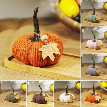 [Green party] 創意仿真南瓜裝飾用品針織布藝南瓜桌面櫥窗擺件