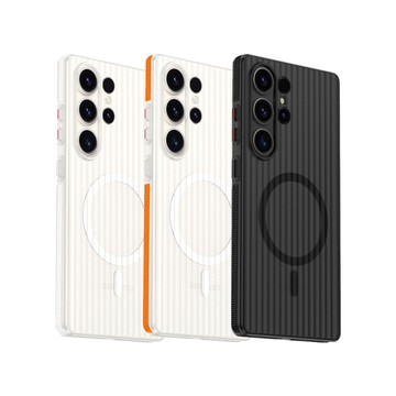 QinD｜SAMSUNG 三星 Galaxy S25 Ultra 光柵冰霧磁吸殼 支援MagSafe