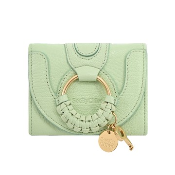 SEE BY CHLOE HANA系列山羊皮翻蓋短夾（松綠色）_廠商直送