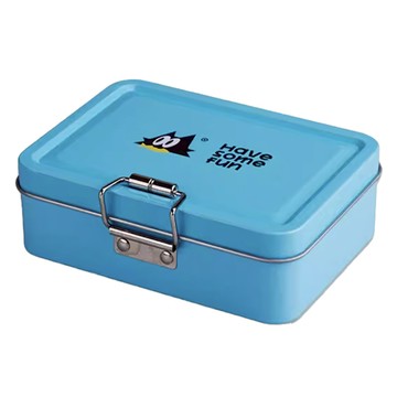 HAVE SOME FUN 樂貓釣 漁具收納小鐵盒  13 x 9.5 x 4cm  藍色  1個