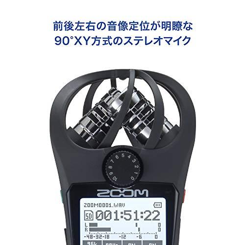 本体 ZOOM ズーム ハンディレコーダー ブラック 90°XY方式のステレオマイク搭載 手のひらサイズ コンパクト H1n