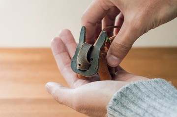 【春節禮盒】元氣家族-咪兔 皮革動物吊飾 兔年 W1-048-4