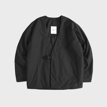 DYCTEAM - V collarless buckle jacket (black)