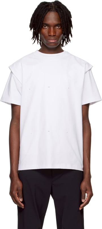 Heliot Emil 白色 Outline Logo T 恤