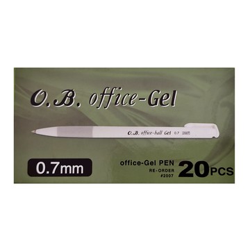 O.B. 歐布德 office-Gel 自動中性筆 0.7mm  黑色  20支