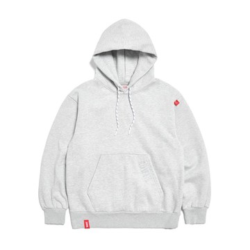 EDWIN 加厚潮牌寬版長袖連帽T恤-男款 (銀灰色)