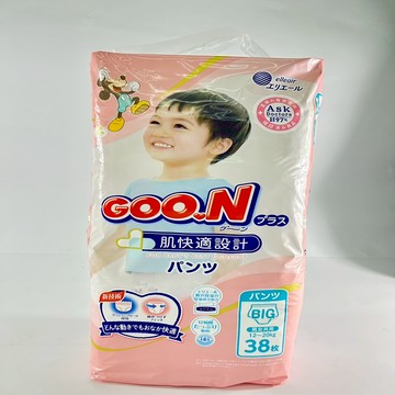 日本大王GOO.N - 敏感肌褲型尿布-肌快適-XL(12-20kg)-38片x3包/箱 (日本原廠公司貨 平行輸入)