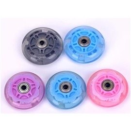 【耐磨輪滑輪子-高彈PU輪-直徑64-80mm-8套/組】PU耐磨發光輪滑鞋輪子閃光輪配件，可混選-56042