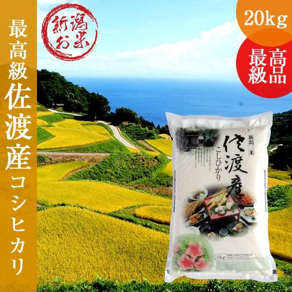 令和5年産 新米 新潟 佐渡産 コシヒカリ20kg(5kg×4) 送料無料