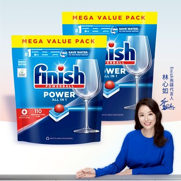 finish亮碟洗碗機全效合一洗碗塊 110顆x2入