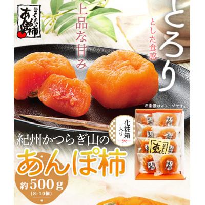 ふるさと納税 由良町 紀州かつらぎ山のあんぽ柿　化粧箱入　約500g(8個〜10個入)