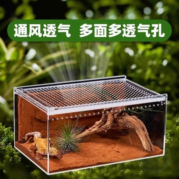 🚚清倉大甩🚚爬寵飼養箱寵物蝸牛守宮高清非亞克力蜥蜴角蛙蛇蜘蛛螳螂飼養盒