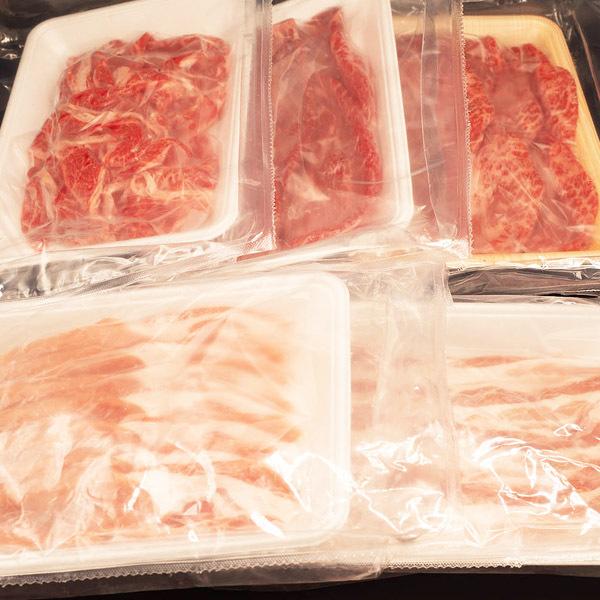 福袋 国内産 お試しセット 牛肉＆豚（国内産）肉 5点セット 1.5kg