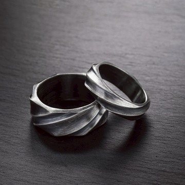 【JK銀飾】鋼鐵之韌／925純銀【戒指、中性款、情侶對戒】