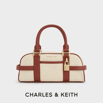 【CHARLES & KEITH】Scottie 帆布保齡球包｜春季新品｜快速出貨｜小CK