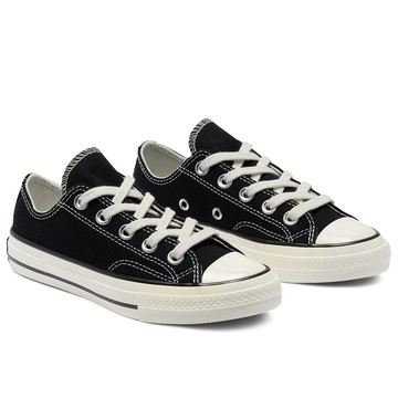 CONVERSE CHUCK 70 OX BLACK/BLACK/EGRET 中大童鞋 黑-TW368986C