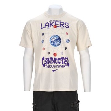 Nike As Lal Cts Ogc Ed Ss Max 男款 米色 洛杉磯湖人隊 上衣 短袖  HQ1311-901