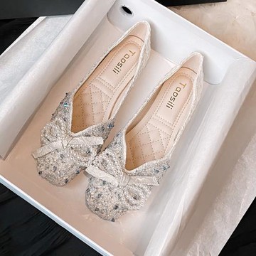 WANSSENY珍珠法式氣質夏款單鞋