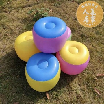 充氣床 充氣沙發 露營床墊 便攜車載充氣凳彩色懶人沙發戶外充氣凳小凳子內膽