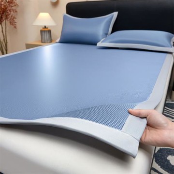2025新款a類冰絲涼席三件套夏天學生宿舍單人夏季軟席軟墊子機洗