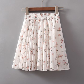雪紡寬褲小碎花A字裙褲高腰半身裙女韓版雪紡短裙子大擺傘裙【淘夢屋】【淘夢屋】