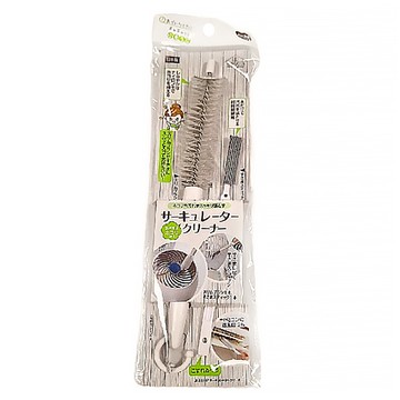 mameita 風扇清潔刷組 圓刷2.8x2.8x25.8cm 扁刷1x0.5x17cm  白色  1組