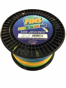 2400-Yards 100-Pound Fins Spectra 2400-Yards Multi Coloured Metered Fishing Line 45kg