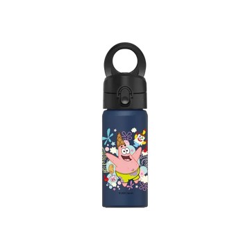 磁吸水壺 AquaStand 不鏽鋼 480cc - 無吸管 子夜藍 - 海綿寶寶 SpongeBob - 派大星最愛冰淇淋