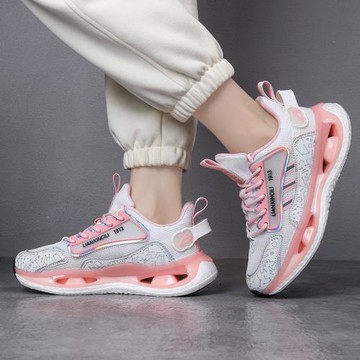 宙力運動鞋女鞋透氣跑鞋春夏網面時尚休閑鞋女輕便減震跑步鞋鞋子