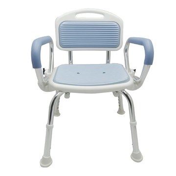 感恩使者 扶手可掀輕便洗澡椅 EVA座墊  白色 + 藍色  1組