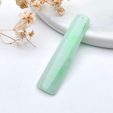 【願‧平安】飄綠翡翠平安無事牌吊飾 | 天然緬甸翡翠A貨 | 送禮