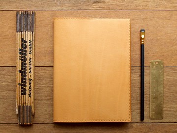 Classic Tan  手工真皮記事本/書套/A5(客製化刻印英文/禮盒包裝)