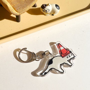 小薯鎖匙扣 - 雪糕筒喵喵