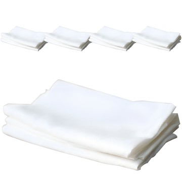 純棉大尺寸壓花素色手帕 50 x 50 cm  5個  白色的