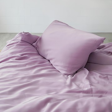 BUHO布歐 素面文青300織100%TENCELTM純天絲TM 雙人特大被套 60支紗  210 x 240mm  千黛紫  被套 + 枕套組