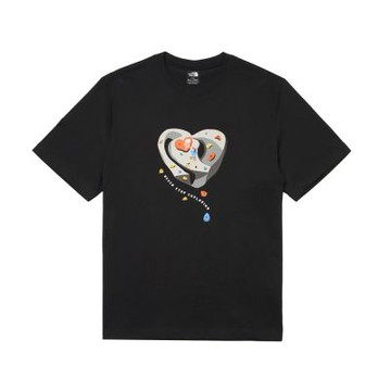 The North Face 北臉 短袖上衣 男 女 中性 U HEAVYWEIGHT V-DAY RELAXED SS TEE GRAPHIC 黑 NF0A8GW1JK3