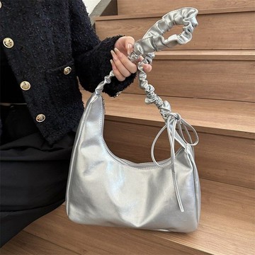 Bag House👜 【舒適提】小衆設計感法棍包單肩斜挎褶皺腋下包時尚簡約高級斜挎包