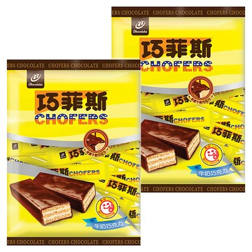 77 CHOFERS 巧菲斯 牛奶巧克力  濃牛奶巧克力包裹著Q彈牛軋糖  每一口都能品嚐到飽滿花生顆粒  150g  2袋