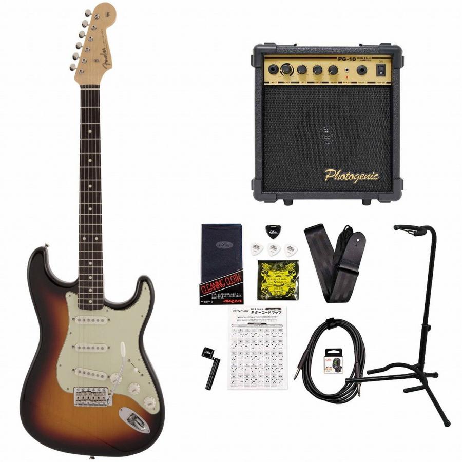 Fender   Made in Japan Traditional 60s Stratocaster R 3-Color Sunburst [新品特価] PG-10アンプ付属エレキギター初心者セット(YRK)