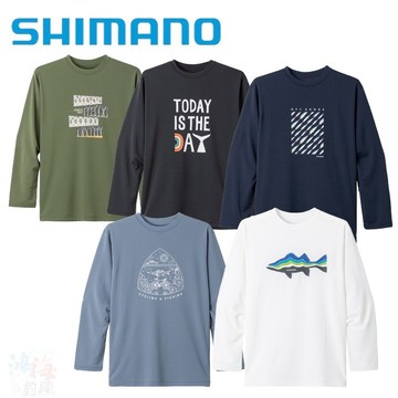 《SHIMANO》SH-010V 吸水速乾長袖T恤 (紅海釣具企業社-商城館)釣魚衣服 休閒上衣