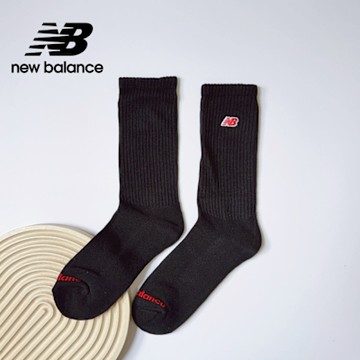 【New Balance】刺繡LOGO舒適棉襪_中性_黑色_LAS51261BK