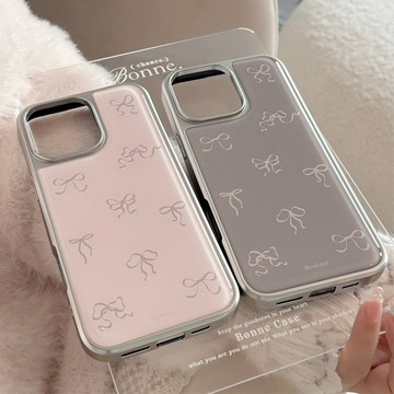 韓系蝴蝶結小狗插畫適用於 iphone17promax手機殼16 15 14 13 保護套 蘋果保護殼 當季新款
