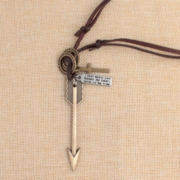 箭頭個性創意情侶項鏈吊墜歐美日韓嘻哈學生時尚百搭毛衣鏈