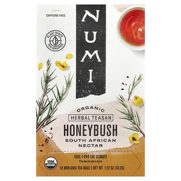 Numi Tea, 有機草本茶，蜜樹茶，無咖啡萃取，18 Non-GMO 茶包，1.52 盎司（43.2 克）