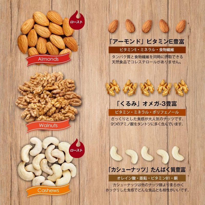 Daily Nuts  Fruits(デイリーナッツアンドフルーツ) 定番3種ミックスナッツ 1kg 新物生くるみ、素焼きカシュー、素焼き