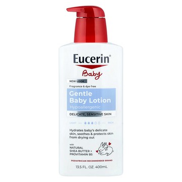 Eucerin, 嬰兒滋潤乳，適用於嬌嫩敏感皮膚，無香，13.5 液量盎司（400 毫升）